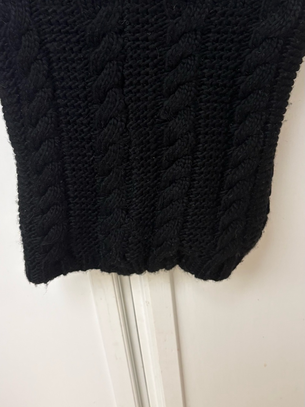 Michael Kors Black Cable-Knit Scoop Neck Sweater